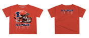 Illinois Fighting Illini Original Dripping Football HelmetT-Shirt by Vive La Fete - Vive La Fête - Online Apparel Store