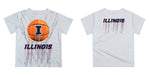 Illinois Fighting Illini Original Dripping Basketball Blue T-Shirt by Vive La Fete - Vive La Fête - Online Apparel Store