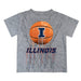 Illinois Fighting Illini Original Dripping Ball Gray T-Shirt by Vive La Fete