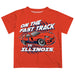 Illinois Fighting Illini Vive La Fete Fast Track Boys Game Day Orange Short Sleeve Tee