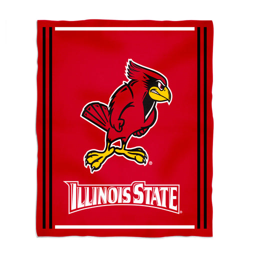 Illinois State University Redbirds Vive La Fete Kids Game Day Red Plush Soft Minky Blanket 36 x 48 Mascot