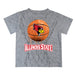 Illinois State University Redbirds Original Dripping Ball Gray T-Shirt by Vive La Fete