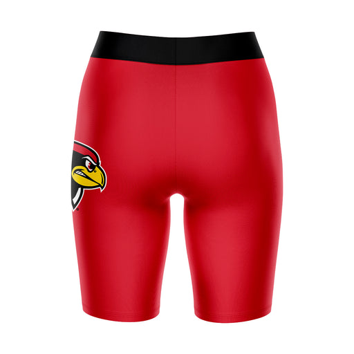 Illinois State Redbirds Vive La Fete Game Day Logo on Thigh and Waistband Red and Black Women Bike Short 9 Inseam - Vive La Fête - Online Apparel Store