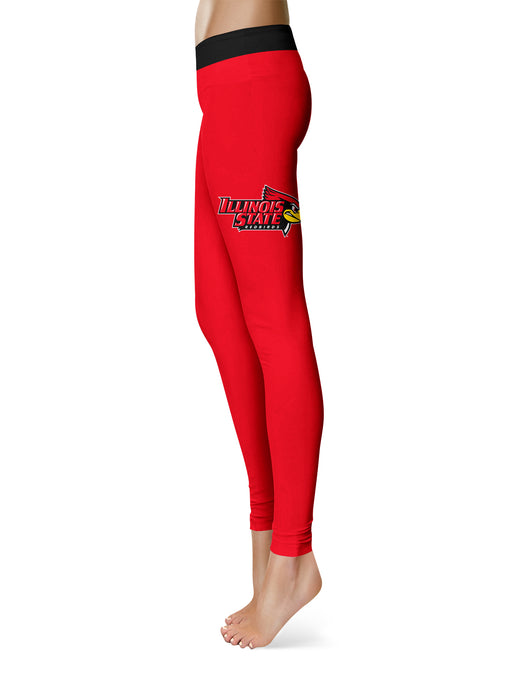 Illinois State Redbirds Vive La Fete Game Day Collegiate Logo on Thigh Red Women Yoga Leggings 2.5 Waist Tights - Vive La Fête - Online Apparel Store