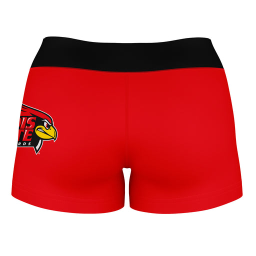 Illinois State Redbirds Vive La Fete Logo on Thigh and Waistband Red & Black Women Yoga Booty Workout Shorts 3.75 Inseam - Vive La Fête - Online Apparel Store