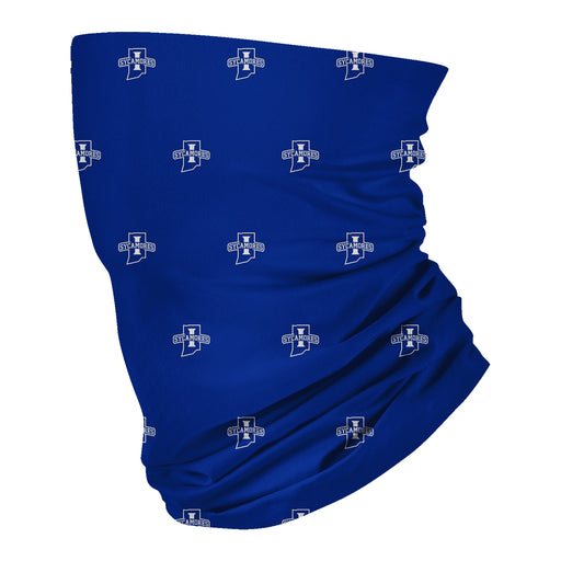 Indiana State Sycamores Vive La Fete All Over Logo Game Day Collegiate Face Cover Soft 4-Way Stretch Two Ply Neck Gaiter - Vive La Fête - Online Apparel Store