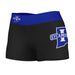 Indiana State Sycamores Vive La Fete Logo on Thigh & Waistband Black & Blue Women Yoga Booty Workout Shorts 3.75 Inseam"