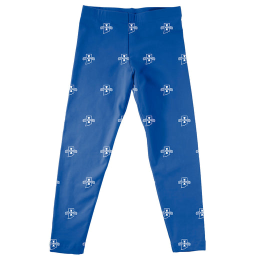 Indiana State Sycamores Vive La Fete Girls Game Day All Over Logo Elastic Waist Classic Play Blue Leggings Tights