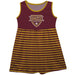 Iona College Gaels Maroon and Gold Sleeveless Tank Dress with Stripes on Skirt by Vive La Fete