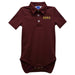 Iona College Gaels Embroidered Maroon Solid Knit Polo Onesie