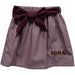 Iona College Gaels Embroidered Maroon Gingham Skirt With Sash