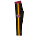 Iona College Gaels Vive La Fete Girls Game Day Black with Maroon Stripes Leggings Tights