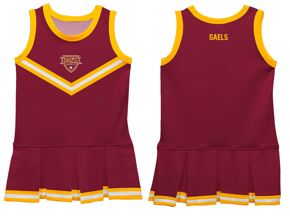 Iona College Gaels Vive La Fete Game Day Maroon Sleeveless Cheerleader Dress - Vive La Fête - Online Apparel Store