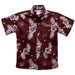 Iona College Gaels Maroon Hawaiian Short Sleeve Button Down Shirt