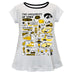 Iowa Hawkeyes Hand Sketched Vive La Fete Impressions Artwork White Short Sleeve Top