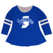 Indiana State University Big Logo Blue Stripes Long Sleeve Girls Laurie Top - Vive La Fête - Online Apparel Store