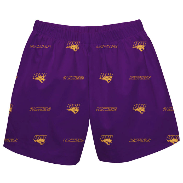 Northern Iowa Panthers Short Purple All Over Logo - Vive La Fête - Online Apparel Store