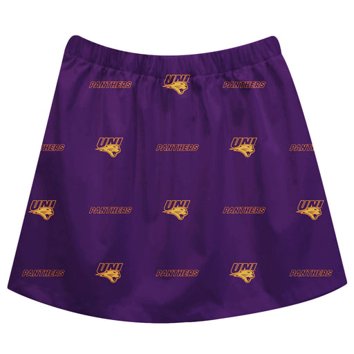 Northern Iowa Panthers Skirt Purple All Over Logo - Vive La Fête - Online Apparel Store