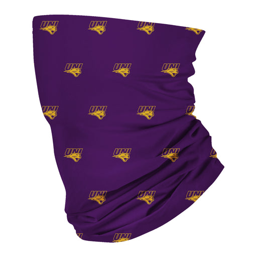 Northern Iowa Panthers Vive La Fete All Over Logo Game Day Collegiate Face Cover Soft 4-Way Stretch Two Ply Neck Gaiter - Vive La Fête - Online Apparel Store
