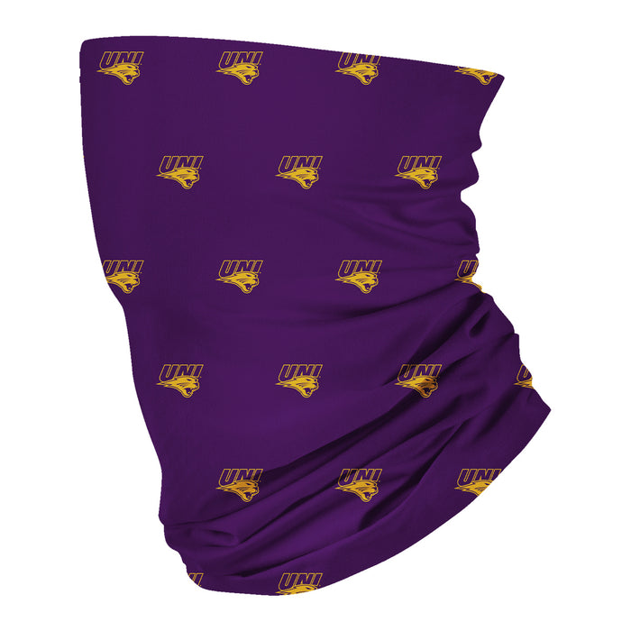 Northern Iowa Panthers Vive La Fete All Over Logo Game Day Collegiate Face Cover Soft 4-Way Stretch Two Ply Neck Gaiter - Vive La Fête - Online Apparel Store