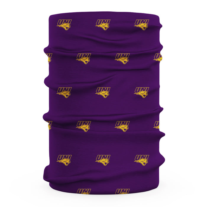Northern Iowa Panthers Vive La Fete All Over Logo Game Day Collegiate Face Cover Soft 4-Way Stretch Two Ply Neck Gaiter - Vive La Fête - Online Apparel Store
