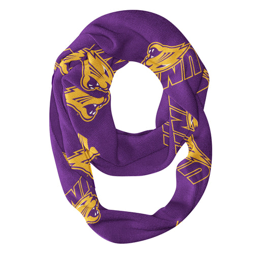Northern Iowa Panthers Vive La Fete Repeat Logo Game Day Collegiate Women Light Weight Ultra Soft Infinity Scarf