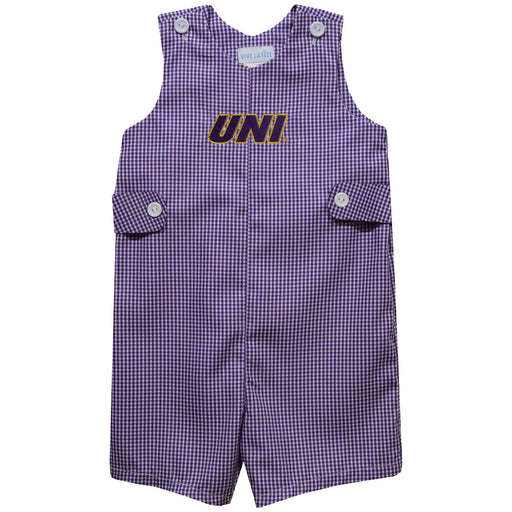 Northern Iowa Panthers Embroidered Purple Gingham Boys Jon Jon