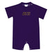 Northern Iowa Panthers Embroidered Purple Knit Short Sleeve Boys Romper