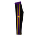 Northern Iowa Panthers Vive La Fete Girls Game Day Black with Purple Stripes Leggings Tights