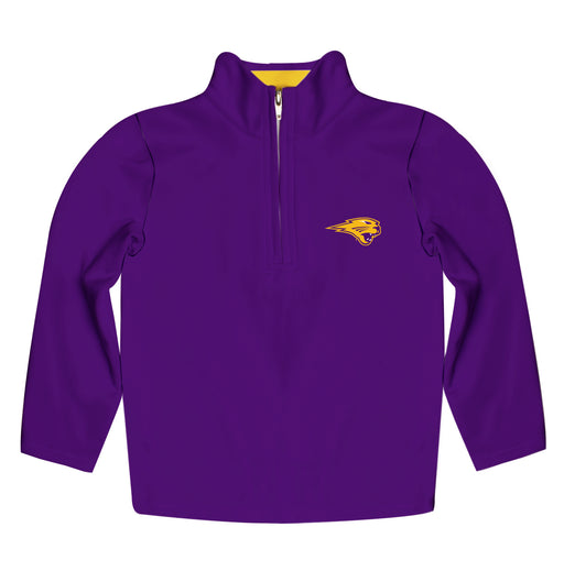 Northern Iowa Panthers  Vive La Fete Game Day Solid Purple Quarter Zip Pullover Sleeves