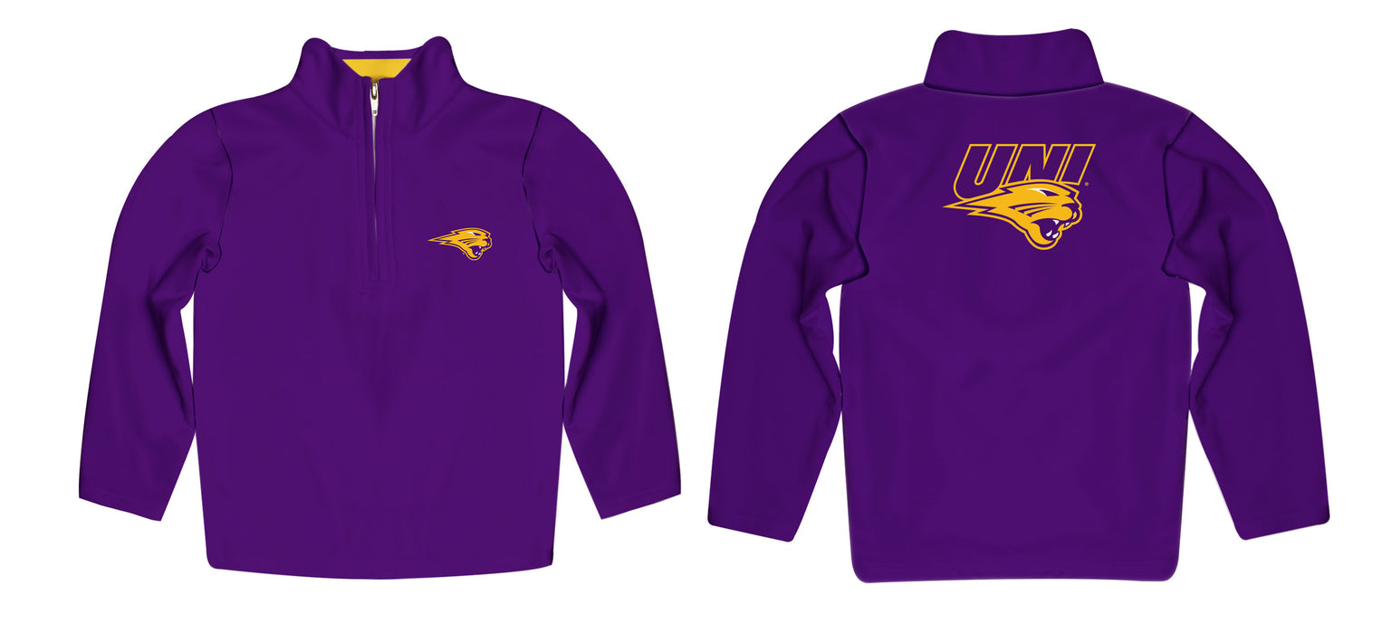 Northern Iowa Panthers  Vive La Fete Game Day Solid Purple Quarter Zip Pullover Sleeves - Vive La Fête - Online Apparel Store