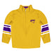 Northern Iowa Panthers Vive La Fete Game Day Gold Quarter Zip Pullover Stripes on Sleeves