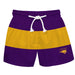 Northern Iowa Panthers Vive La Fete Purple Gold Stripes Swimtrunks V2