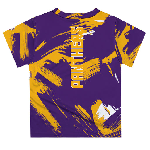Northern Iowa Panthers Vive La Fete Boys Game Day Purple Short Sleeve Tee Paint Brush - Vive La Fête - Online Apparel Store