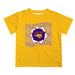 Northern Iowa Panthers Vive La Fete  Gold Art V1 Short Sleeve Tee Shirt