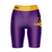 Northern Iowa Panthers Vive La Fete Game Day Logo on Thigh and Waistband Purple and Gold Women Bike Short 9 Inseam
