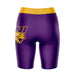 Northern Iowa Panthers Vive La Fete Game Day Logo on Thigh and Waistband Purple and Gold Women Bike Short 9 Inseam - Vive La Fête - Online Apparel Store