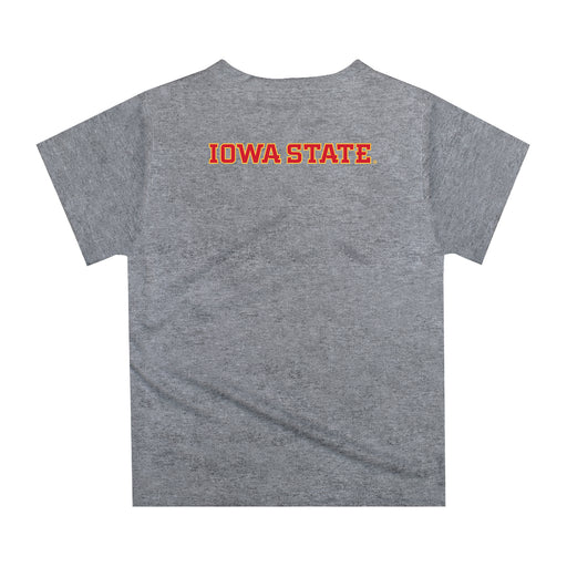 Iowa State Cyclones ISU Original Dripping Football Helmet Heather Gray T-Shirt by Vive La Fete - Vive La Fête - Online Apparel Store