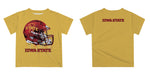 Iowa State Cyclones ISU Original Dripping Football Helmet Gold T-Shirt by Vive La Fete - Vive La Fête - Online Apparel Store