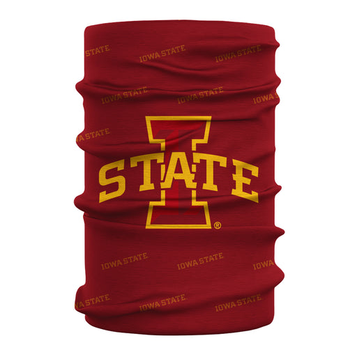 Iowa State Cyclones Vive La Fete All Over Logo Game Day Collegiate Face Cover Soft 4 Way Stretch Neck Gaiter - Vive La Fête - Online Apparel Store