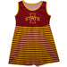 Iowa State Cyclones ISU Vive La Fete Girls Game Day Sleeveless Tank Dress Solid Maroon Logo Stripes on Skirt - Vive La Fête - Online Apparel Store