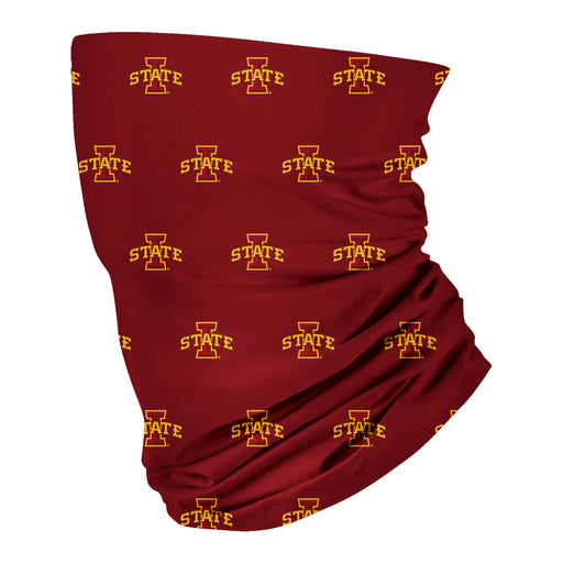 Iowa State Cyclones ISU Vive La Fete All Over Logo Game Day Collegiate Face Cover Soft 4-Way Stretch Two Ply Neck Gaiter - Vive La Fête - Online Apparel Store