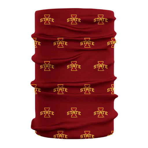 Iowa State Cyclones ISU Vive La Fete All Over Logo Game Day Collegiate Face Cover Soft 4-Way Stretch Two Ply Neck Gaiter - Vive La Fête - Online Apparel Store