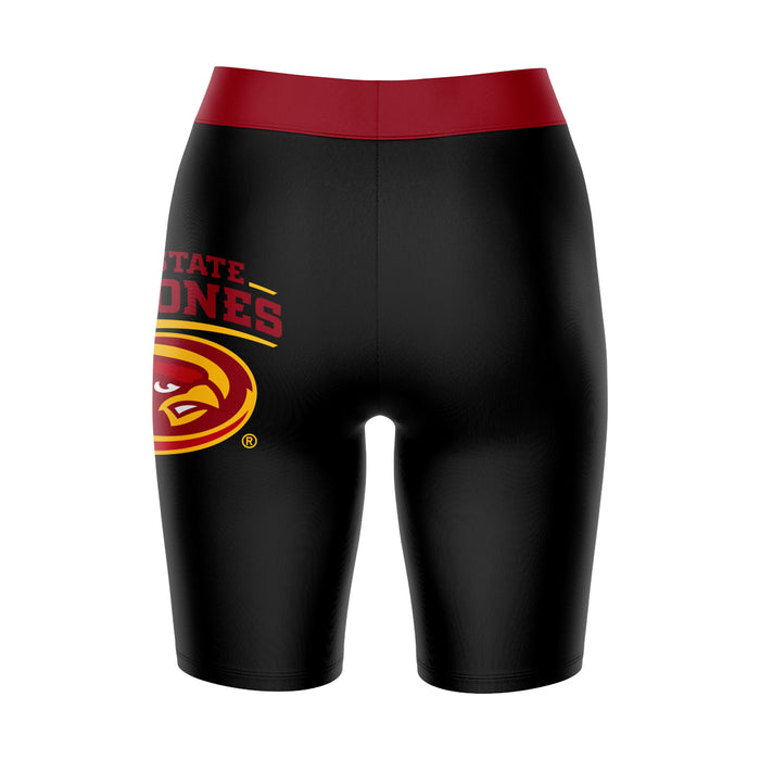 Iowa State Cyclones ISU Vive La Fete Game Day Logo on Thigh and Waistband Black and Maroon Women Bike Short 9 Inseam" - Vive La Fête - Online Apparel Store