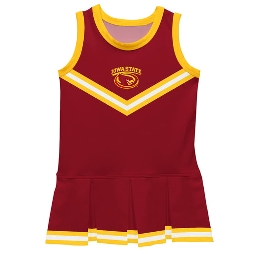 Iowa State Cyclones ISU Vive La Fete Game Day Maroon Sleeveless Cheerleader Dress