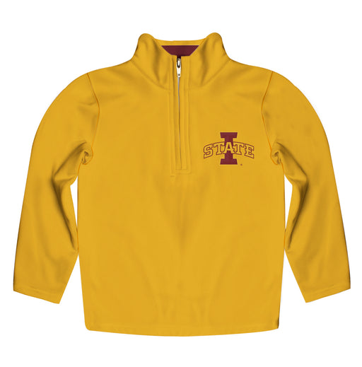 Iowa State Cyclones ISU Vive La Fete Game Day Solid Gold Quarter Zip Pullover Sleeves