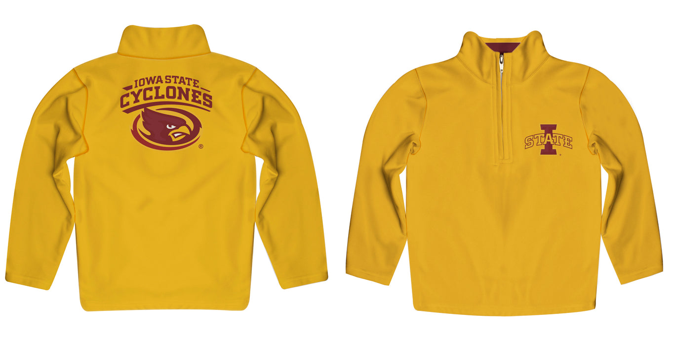 Iowa State Cyclones ISU Vive La Fete Game Day Solid Gold Quarter Zip Pullover Sleeves - Vive La Fête - Online Apparel Store