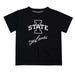 Iowa State Cyclones ISU Vive La Fete Script V1 Black Short Sleeve Tee Shirt
