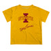 Iowa State Cyclones ISU Vive La Fete Script V1 Gold Short Sleeve Tee Shirt