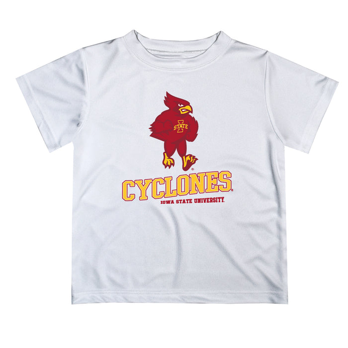 Iowa State Cyclones ISU Vive La Fete State Map White Short Sleeve Tee Shirt